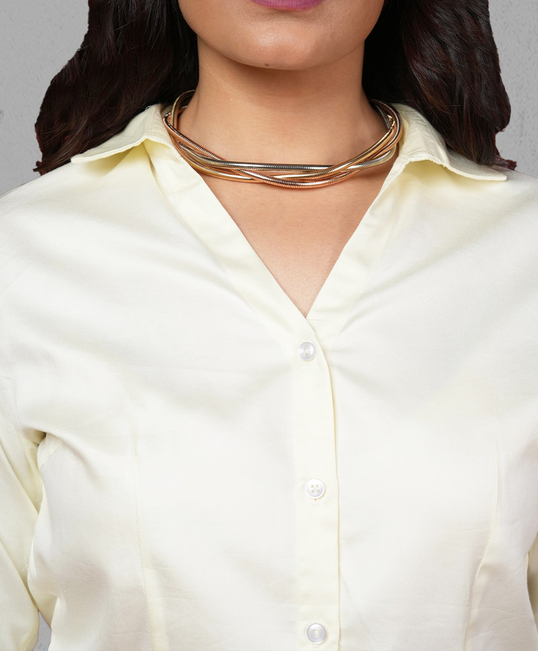 Indoline Satin Dull Shirt