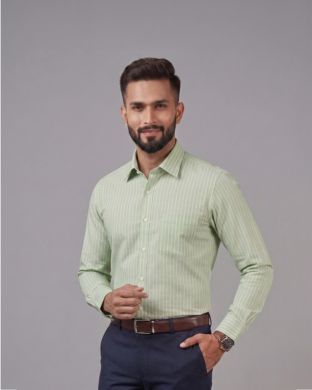 Dobby Stripe Formal Shirt