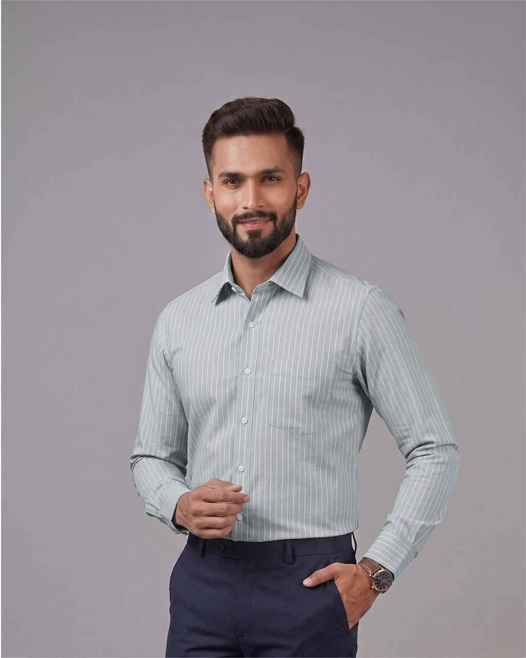 Dobby Stripe Formal Shirt