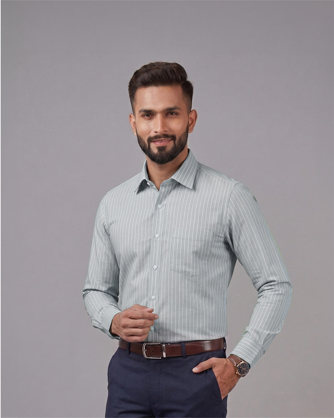 Dobby Stripe Formal Shirt