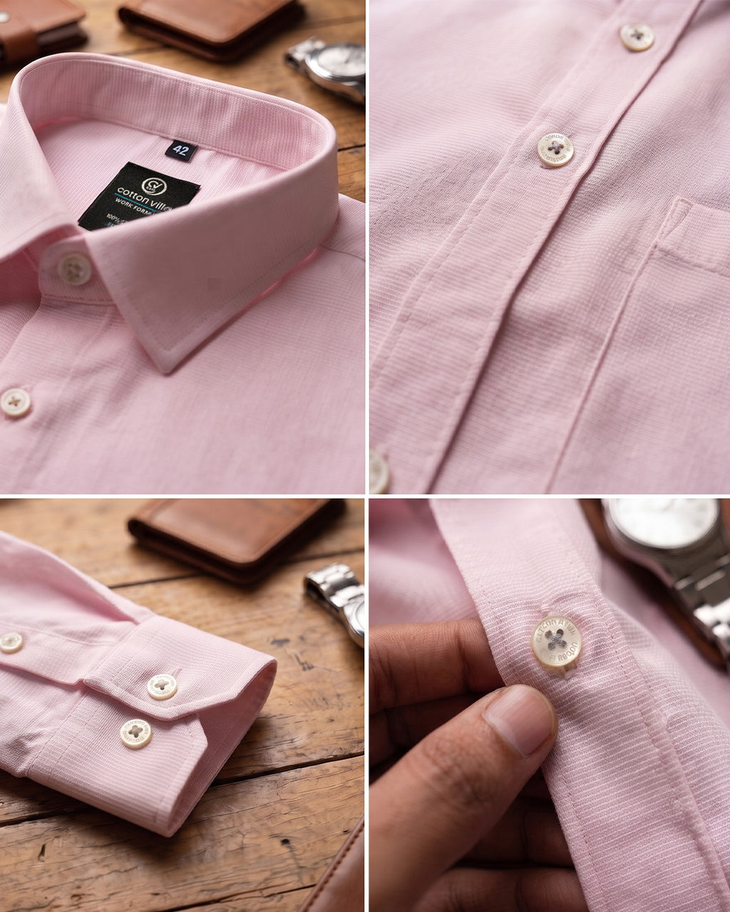 Solid Textured Cotton Shirt