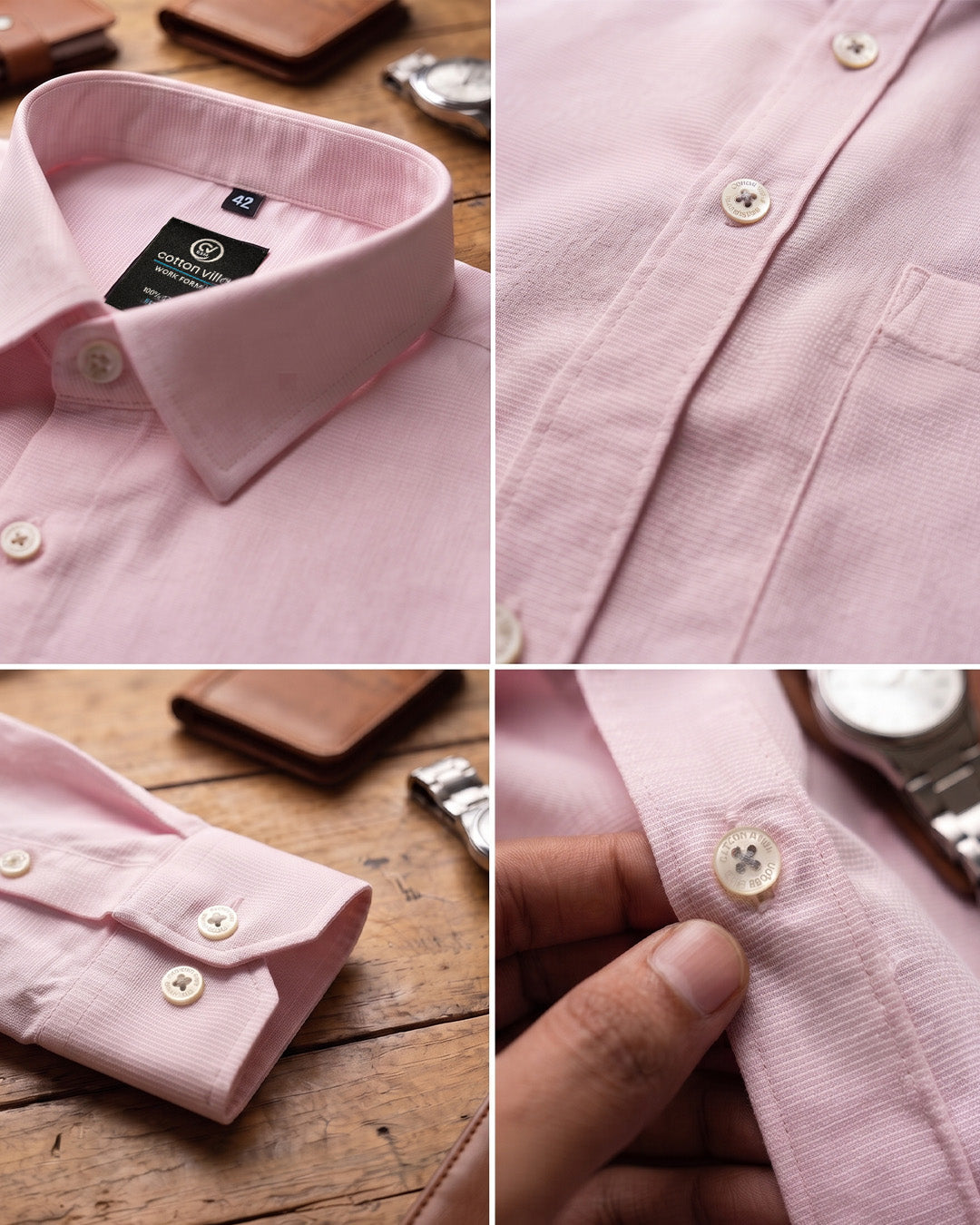 Solid Textured Cotton Shirt