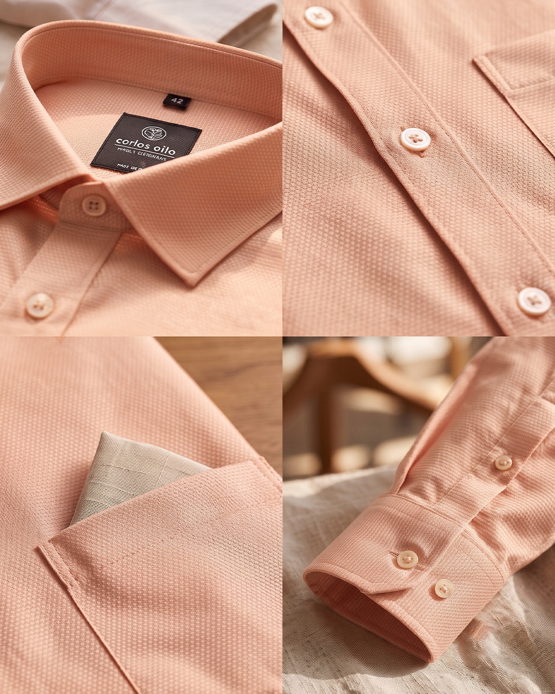 Solid Textured Cotton Shirt