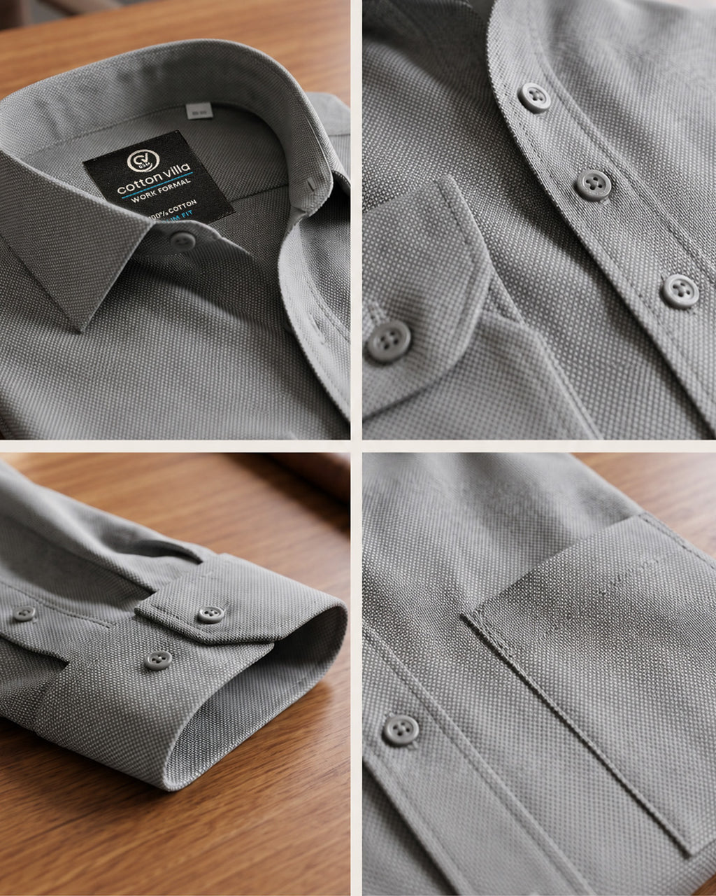 Solid Textured Cotton Shirt
