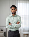 Solid Textured Cotton Shirt