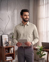 Solid Textured Cotton Shirt