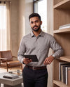 Solid Textured Cotton Shirt