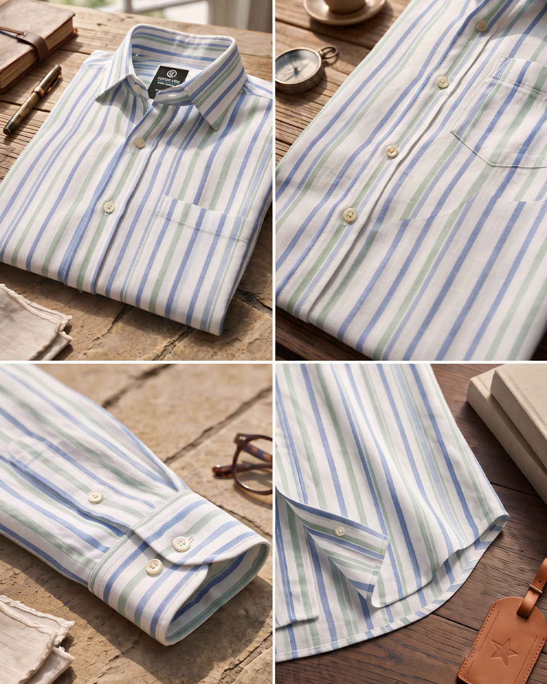 Summer Stripe Cotton Shirt