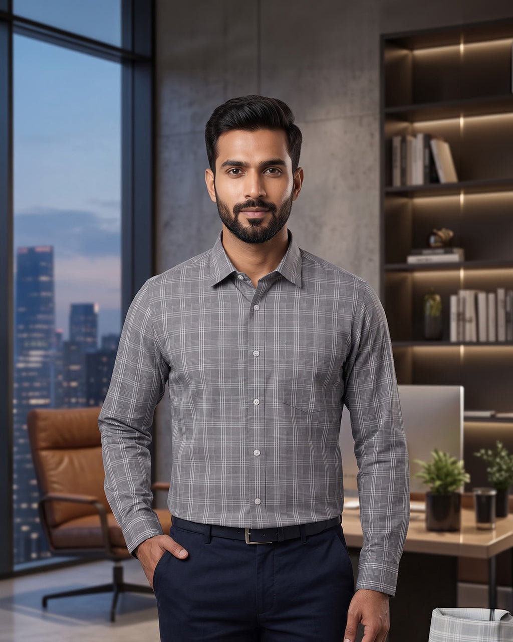 Monochrome Maze 100% Cotton Shirt