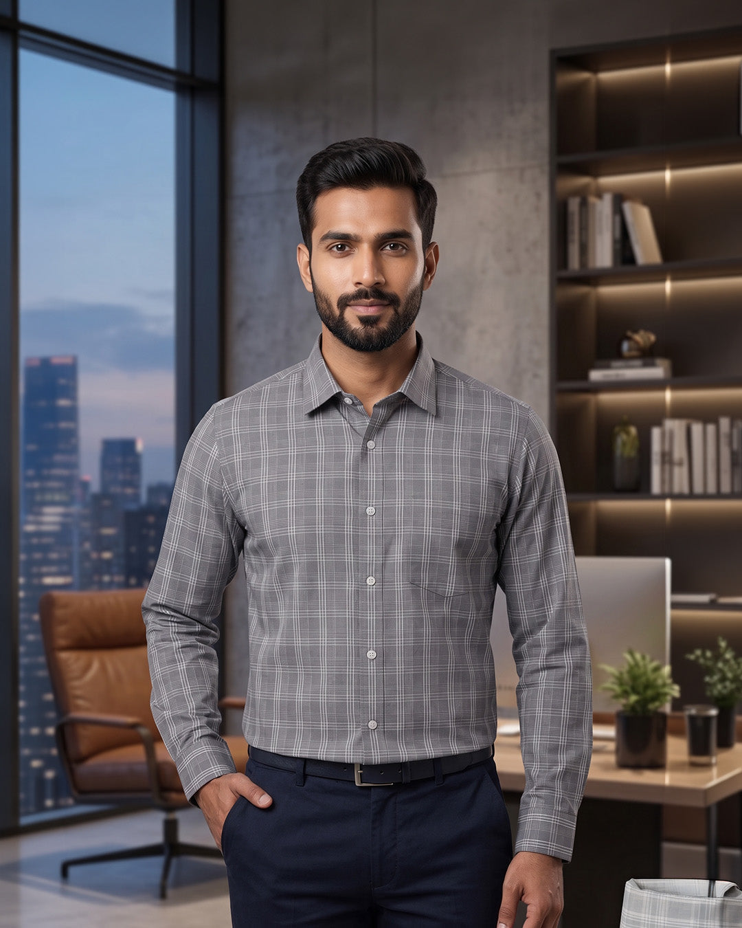 Monochrome Maze 100% Cotton Shirt